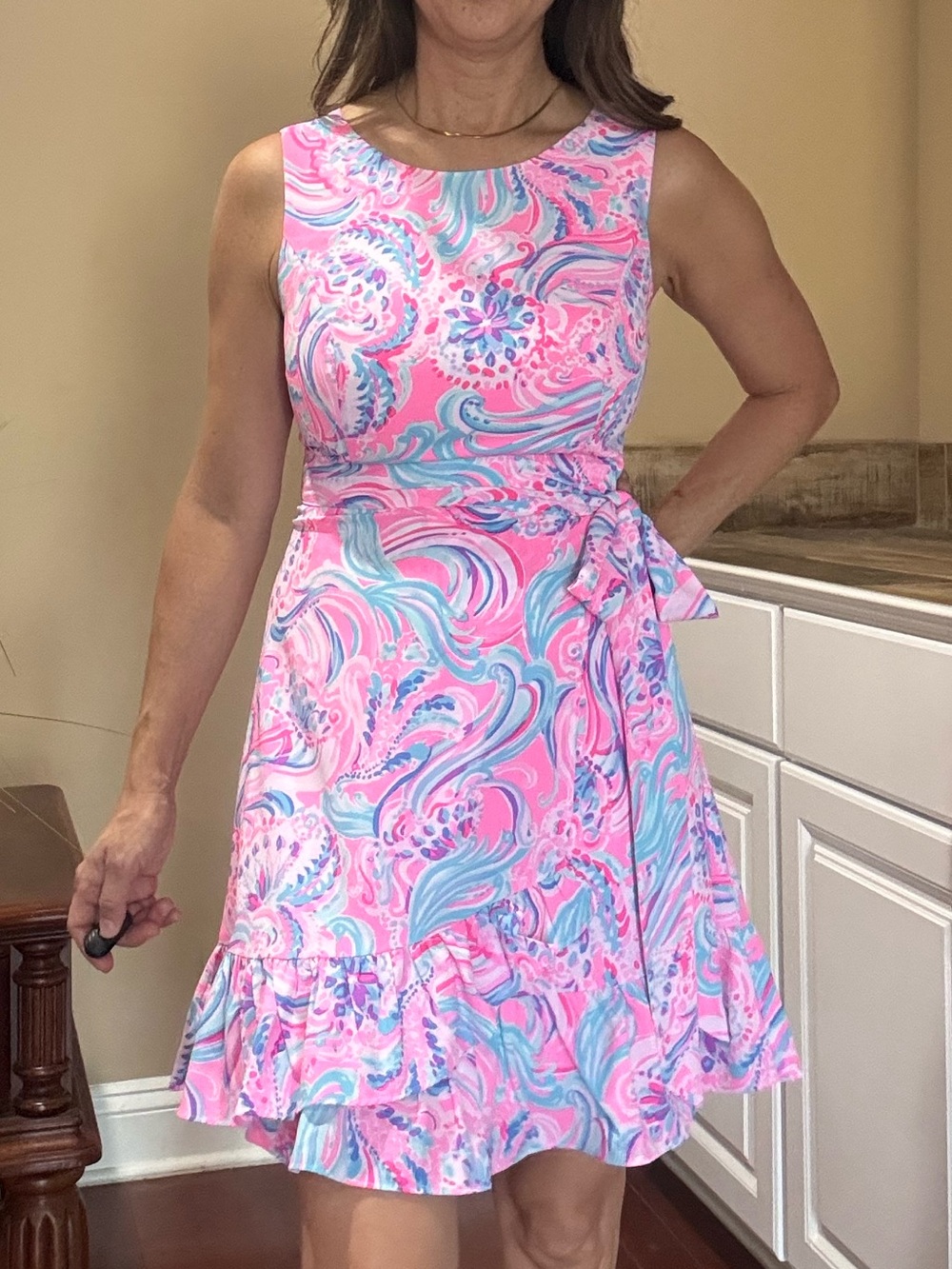 Lilly Pulitzer Pink & Blue Swirl Mini Dress